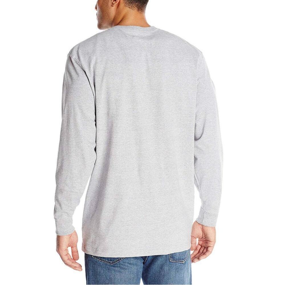 Carhartt Men's Grey Long Sleeve Chest Pocket Tee Shirt - Picture 3 of 9
